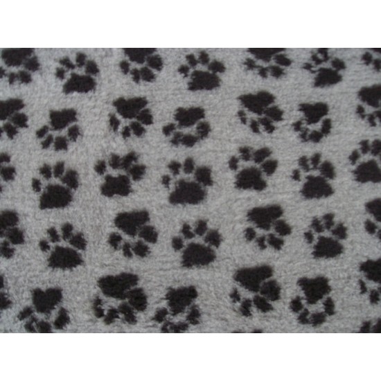 Car Seat Protector - Grey with Black Paws