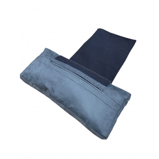 Denim Blue Faux Suede Head Rest