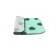 Non Slip Vet Bedding - BINDED - Mint with Green Hearts