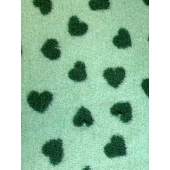 Car Boot Liner - Mint with Green Hearts