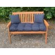 Blown Fibre Garden Bench Cushion - Navy Blue