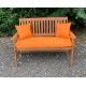 Garden Bench Cushion with Optional Sets - Autumn Orange Faux Suede