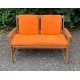 Garden Bench Cushion with Optional Sets - Autumn Orange Faux Suede