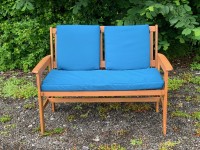 Garden Bench Cushion with Optional Sets - WATER RESISTANT - PETROL BLUE