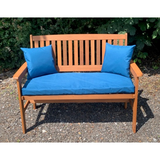 Garden Bench Cushion with Optional Sets - WATER RESISTANT - PETROL BLUE