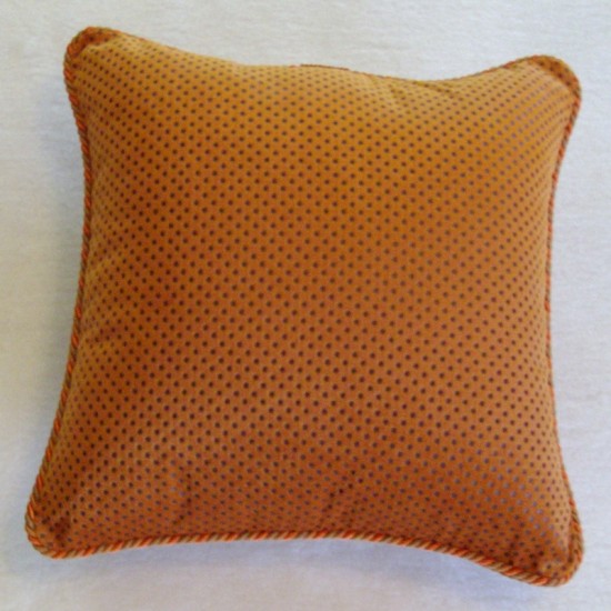 Orange Dotted Scatter Cushion - 40cm x 40cm - COMPLETE WITH HOLLOW FIBRE FILLING