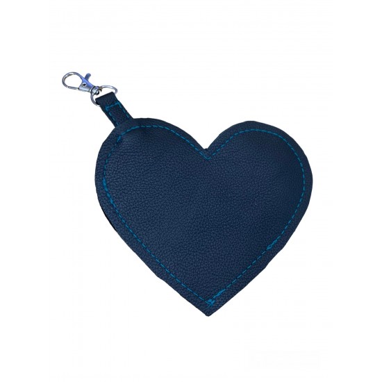 Real Leather Poo Bag Holder - Black Heart