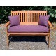 Garden Bench Cushion with Optional Sets - Purple