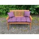 Blown Fibre Garden Bench Cushion - Purple