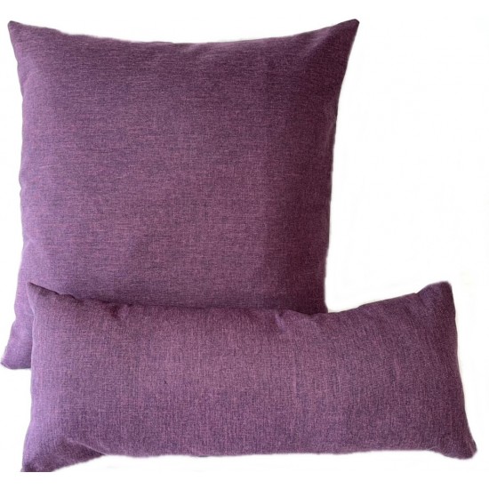 Cushion & Bolster Set - Purple