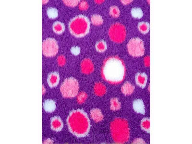 Car Boot Liner - Purple with Pink Circles