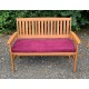 Garden Bench Cushion with Optional Sets - Aubergine Purple Faux Suede