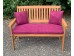 Garden Bench Cushion with Optional Sets - Aubergine Purple Faux Suede