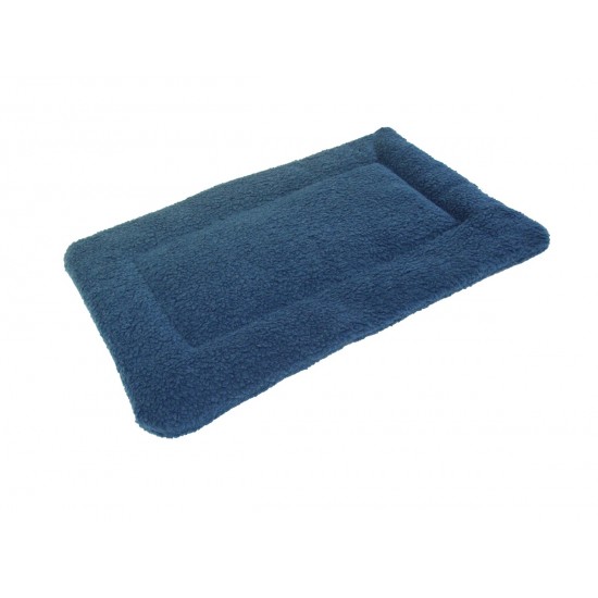 Sherpa Fleece Quilted Dog Pad - Harbour Blue