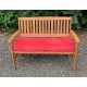 Garden Bench Cushion with Optional Sets - Crimson Red Faux Suede