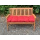 Blown Fibre Garden Bench Cushion - Crimson Red Faux Suede