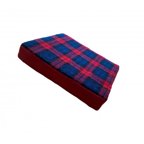 Red Tartan Memory Foam Cover