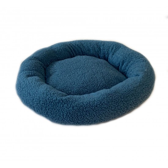 Donut Snuggle Bed - Anti Anxiety Calming Dog Bed - Harbour Blue