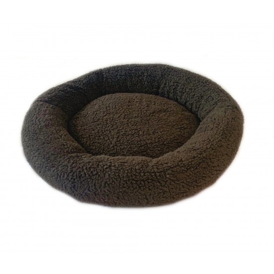 Donut Snuggle Bed - Anti Anxiety Calming Dog Bed - Brown