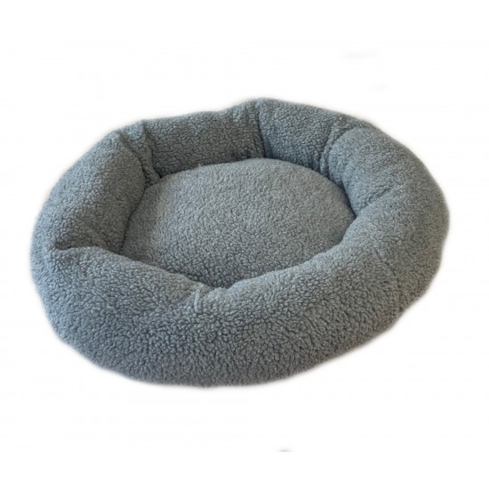 Donut Snuggle Bed - Anti Anxiety Calming Dog Bed - Grey