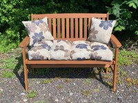 Blown Fibre Garden Bench Cushion -  Summer Floral