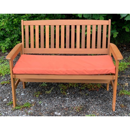 Garden Bench Cushion with Optional Sets - WATER RESISTANT - TERRACOTTA