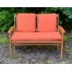 Garden Bench Cushion with Optional Sets - WATER RESISTANT - TERRACOTTA