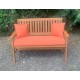 Garden Bench Cushion with Optional Sets - WATER RESISTANT - TERRACOTTA