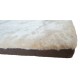 Luxury Faux Fur Orthopaedic Dog Bed - Cream 