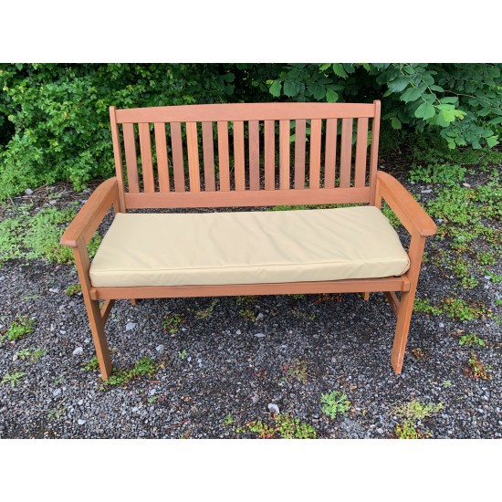 Garden Bench Cushion with Optional Sets - WATER RESISTANT - VANILLA CREAM