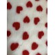 Car Seat Protector - White with Red Hearts